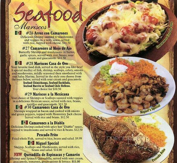 Casa De Oro - Jefferson, IA menu_pic