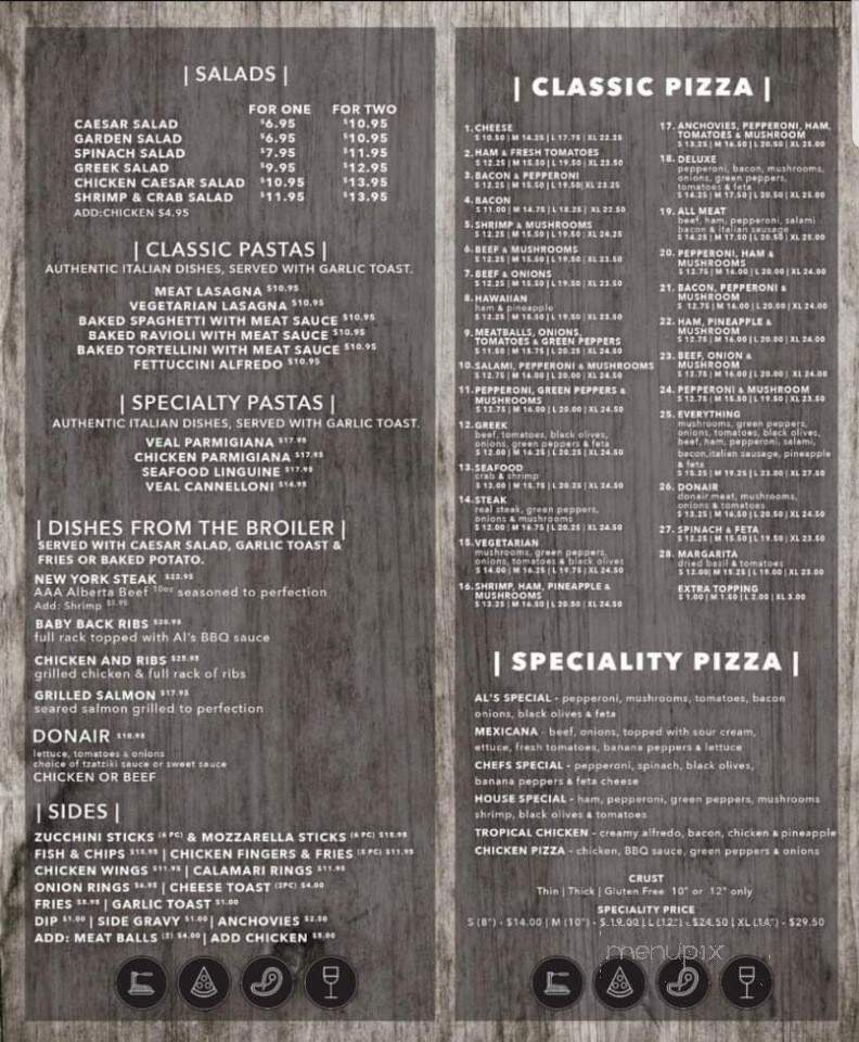 Al's Pizza & Steakhouse - Calgary, AB menu_pic
