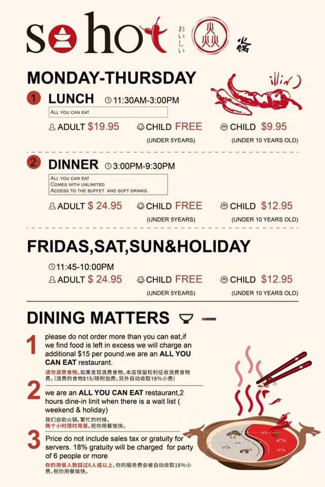So hot - Cary, NC menu_pic