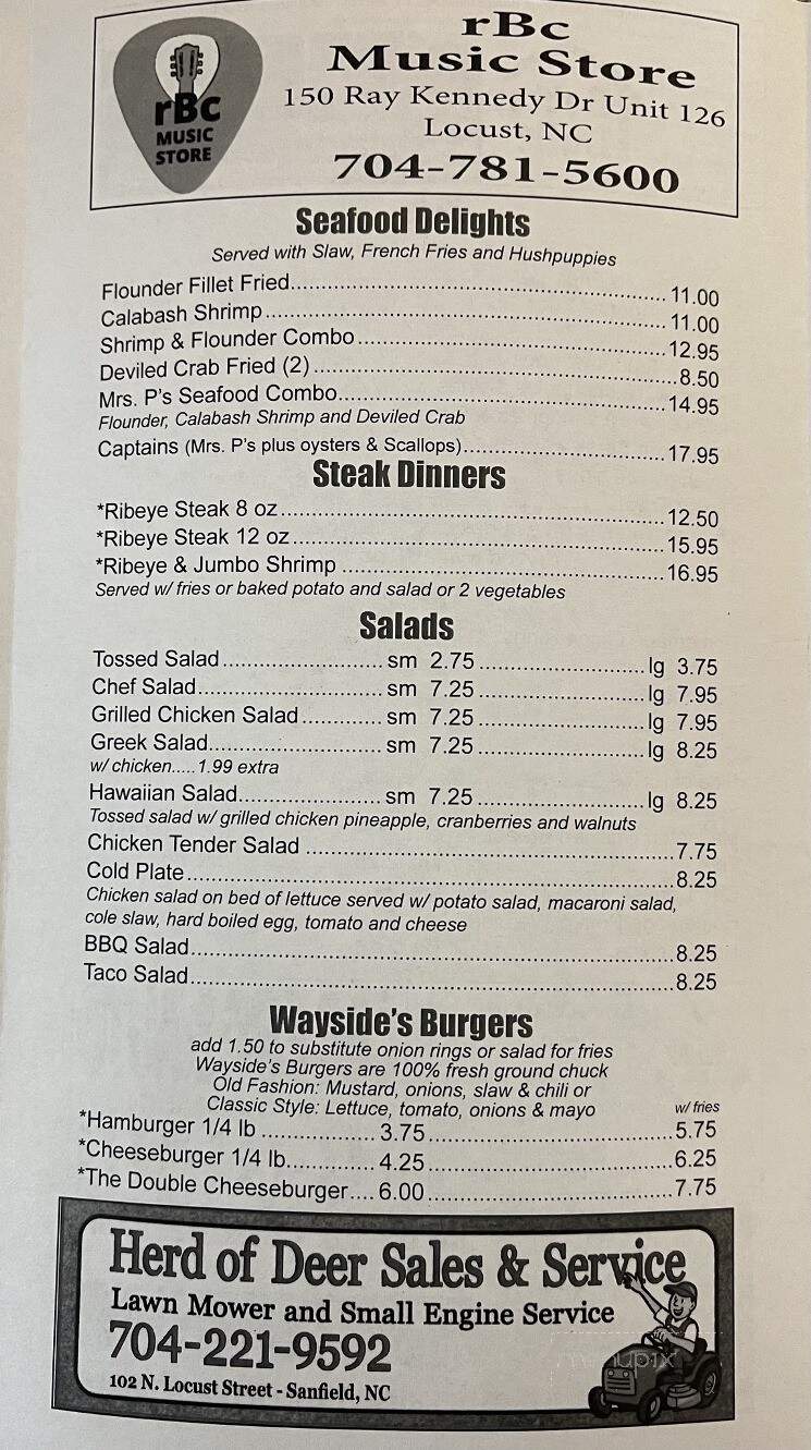 Wayside Family Restaurant of Stanfield - Stanfield, NC