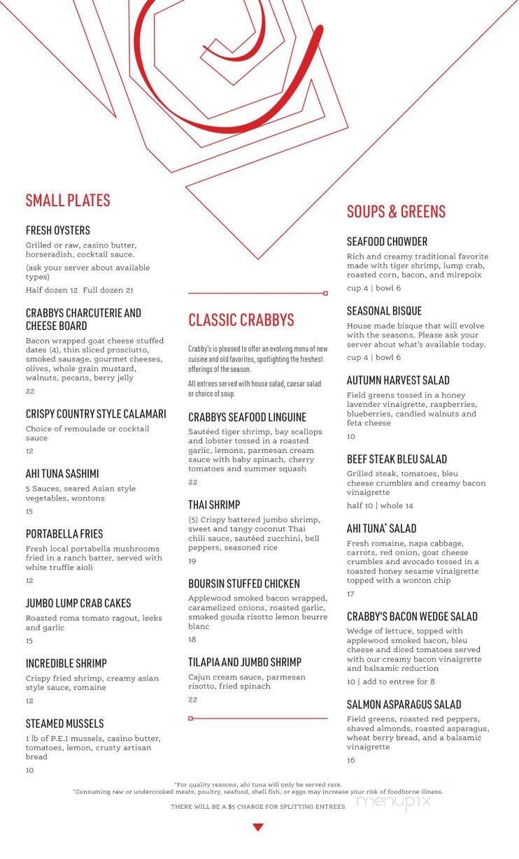 Crabby's Seafood Bar & Grill - Joplin, MO menu_pic