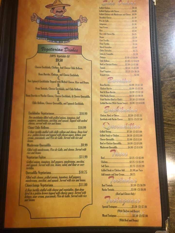 El Torito - Dumas, AR menu_pic