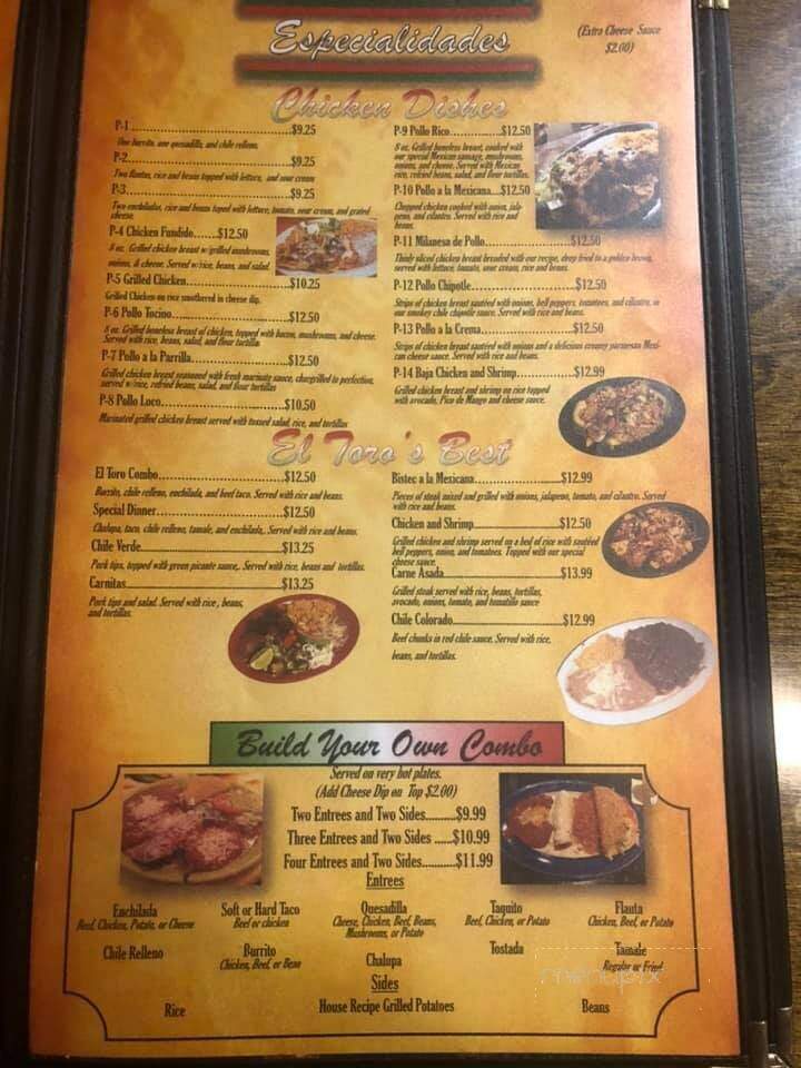 El Torito - Dumas, AR menu_pic