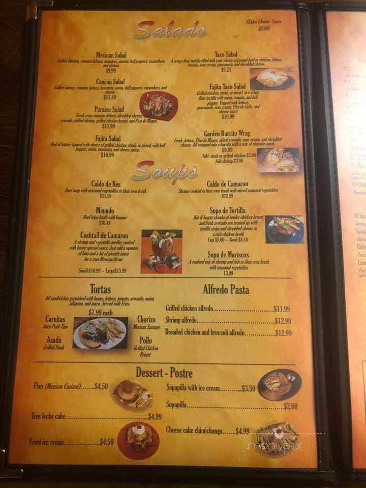 El Torito - Dumas, AR menu_pic
