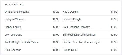 Koo's Kitchen - Englewood, FL menu_pic
