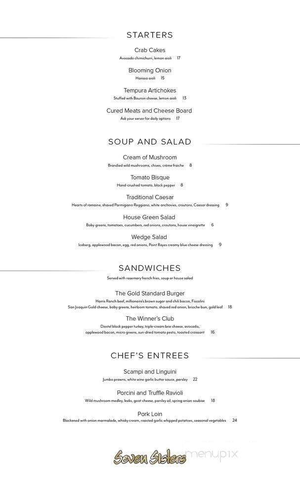 Seven Sisters- Black Oak Casino - Tuolumne, CA menu_pic