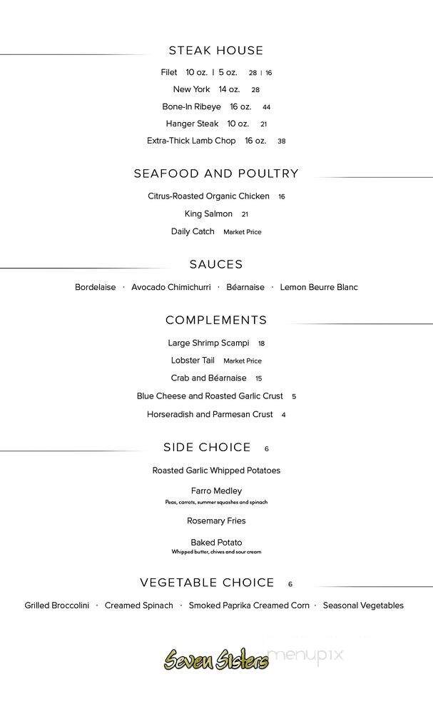 Seven Sisters- Black Oak Casino - Tuolumne, CA menu_pic