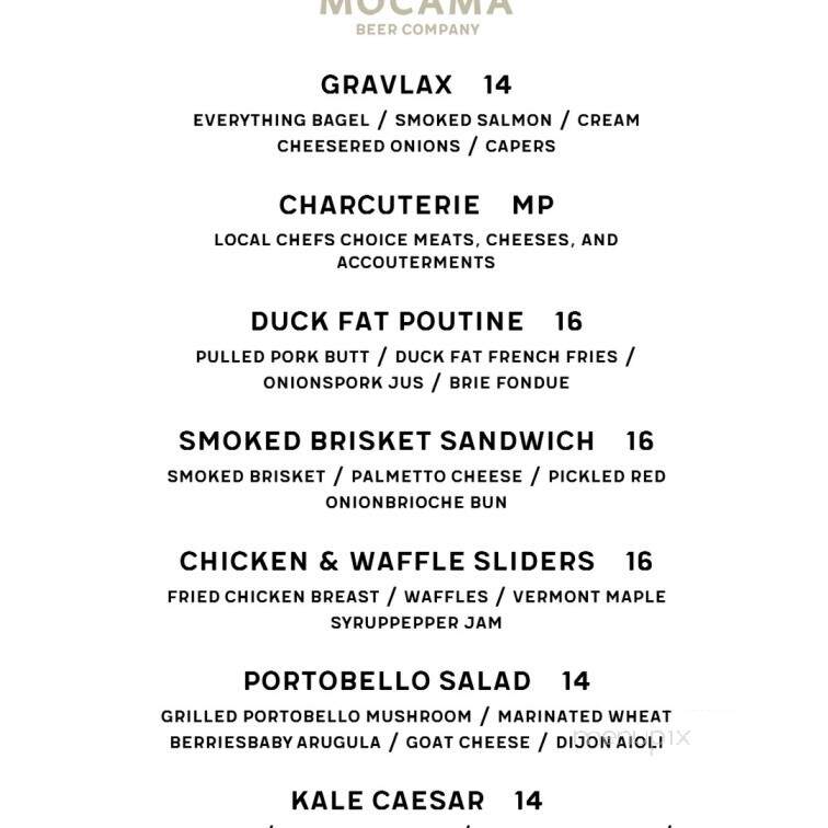 Mocama Beer Company - Fernandina Beach, FL menu_pic