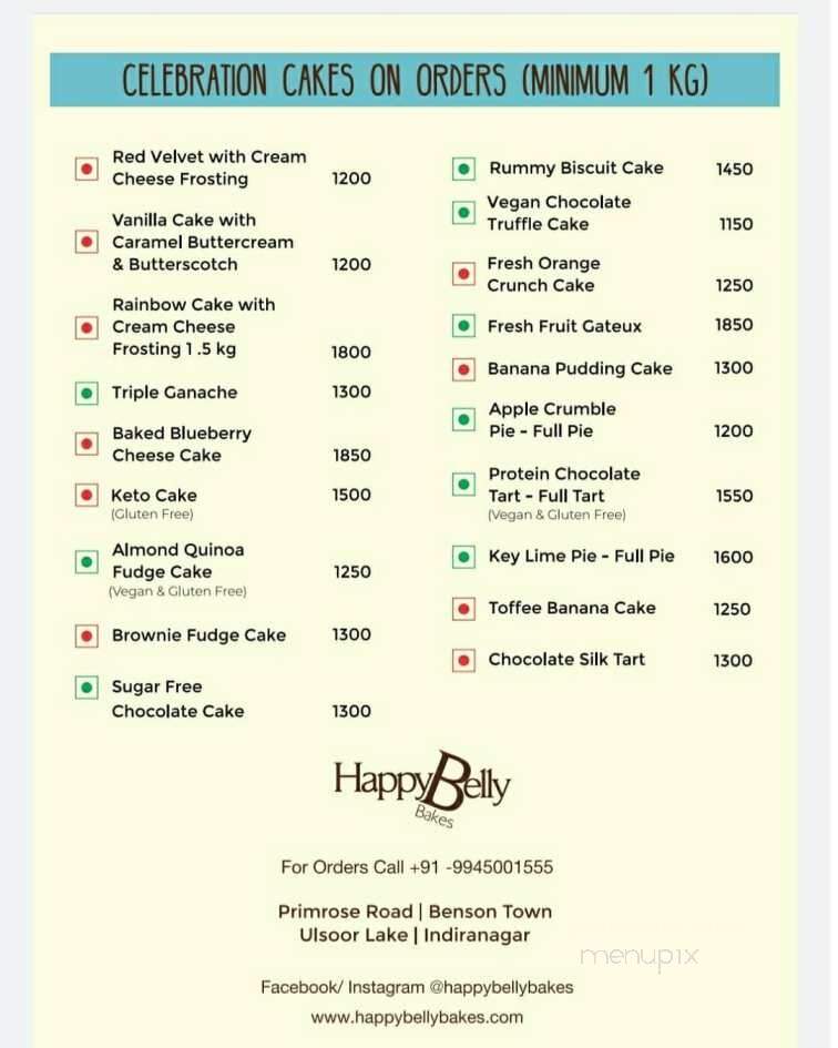 Happy Bellies Bake Shop - Appleton, WI menu_pic