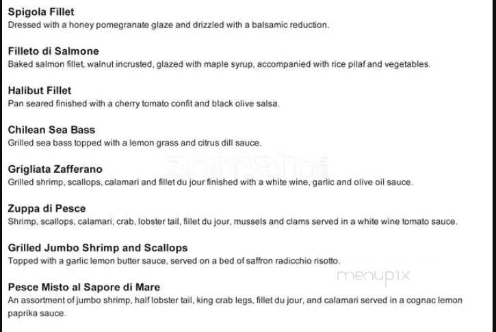 Sapore's by Zafferano - Vaughan, ON menu_pic
