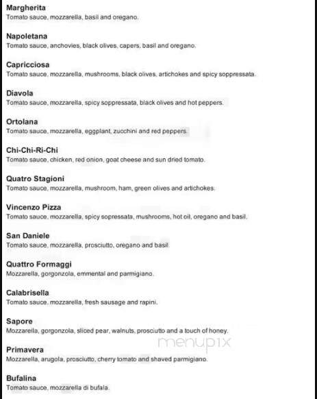 Sapore's by Zafferano - Vaughan, ON menu_pic