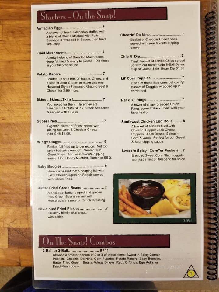 Rack Billiard Cafe - Great Bend, KS menu_pic