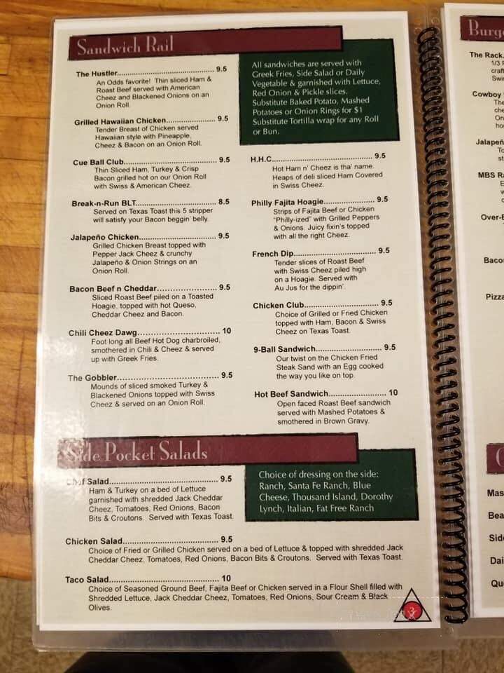 Rack Billiard Cafe - Great Bend, KS menu_pic