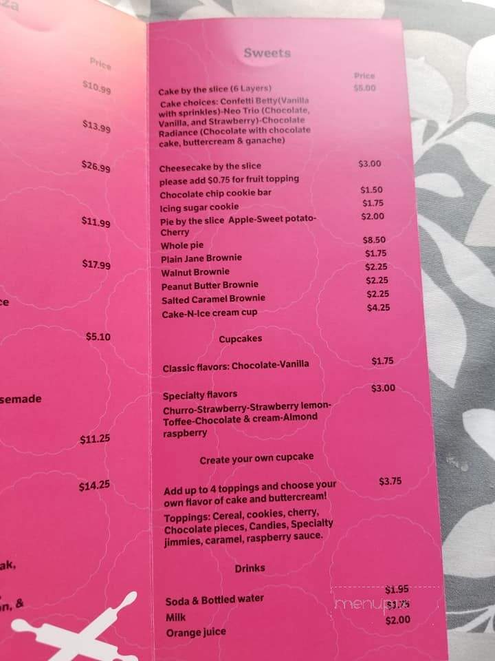 It's a Pizza Cake Cafe - McKees Rocks, PA menu_pic