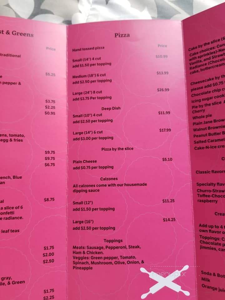It's a Pizza Cake Cafe - McKees Rocks, PA menu_pic