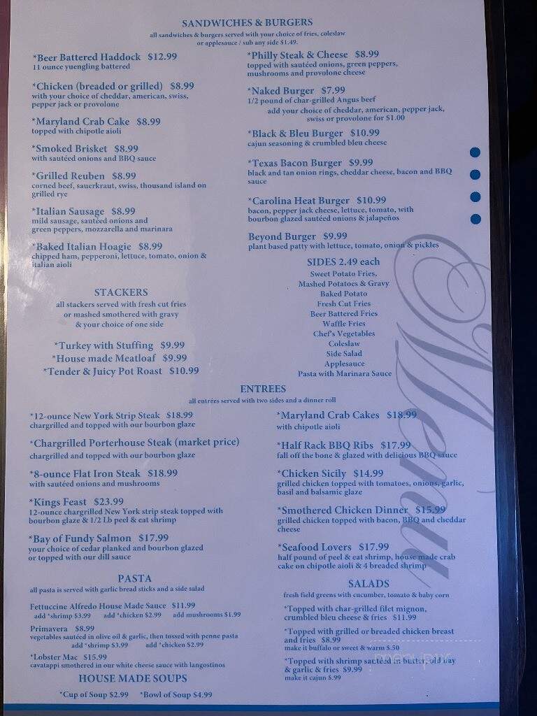 Kings 'n Queens Hotel - Stoystown, PA menu_pic