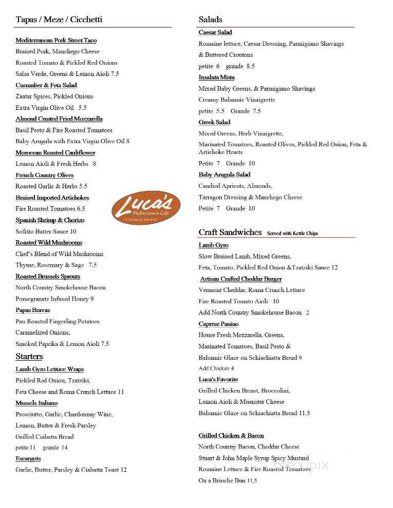 Luca's Mediterranean Cafe - Keene, NH