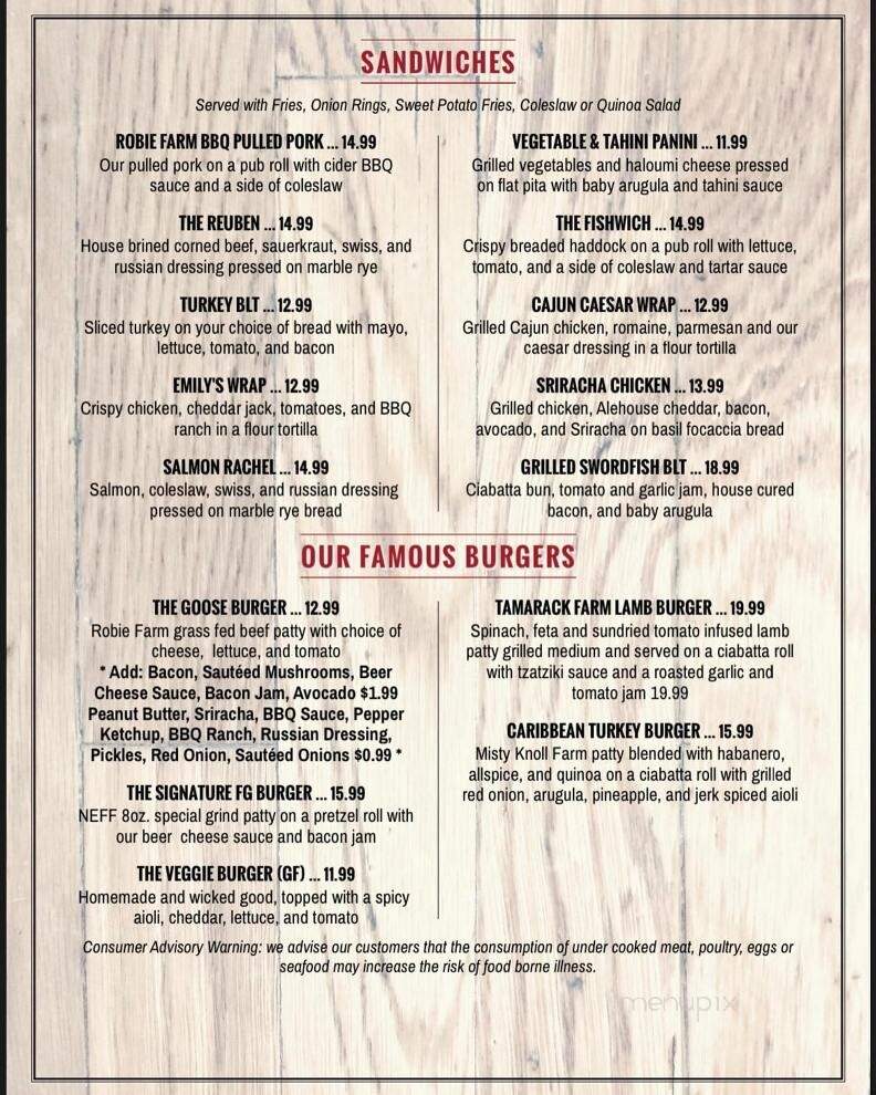 Flying Goose Brew Pub - New London, NH menu_pic