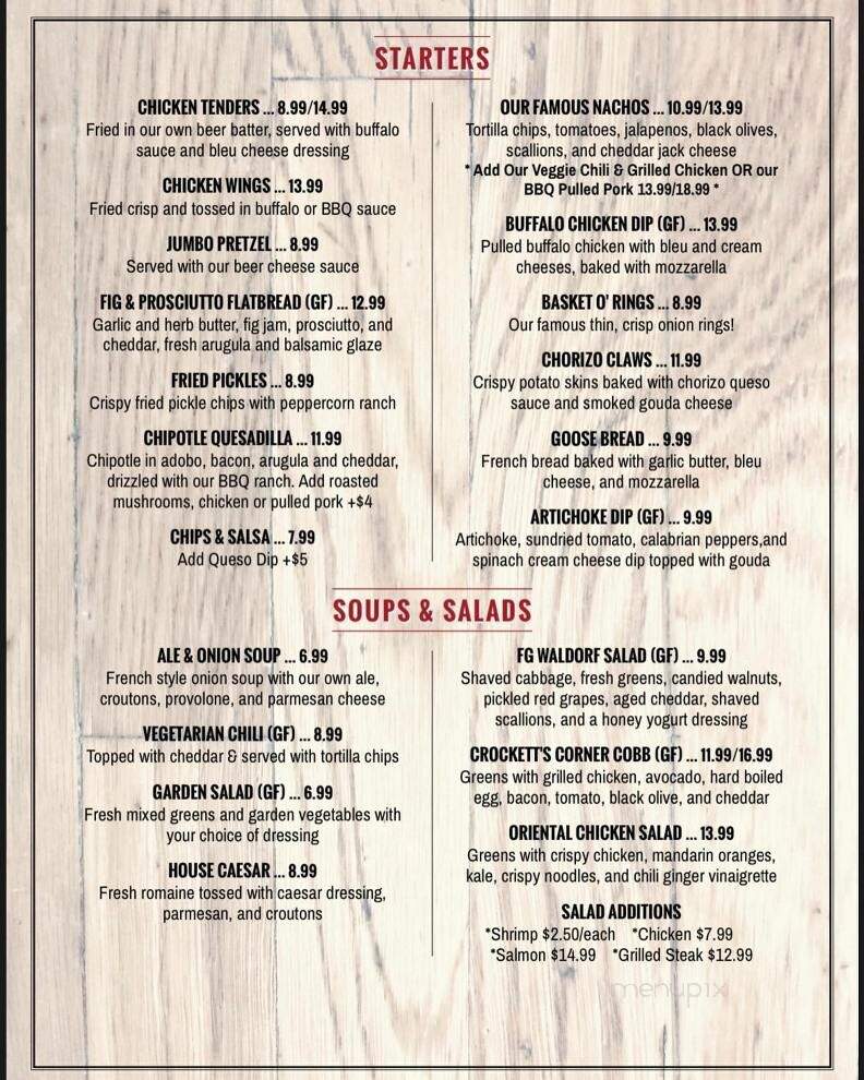 Flying Goose Brew Pub - New London, NH menu_pic
