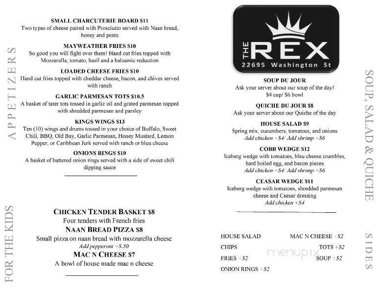 The Rex - Leonardtown, MD menu_pic