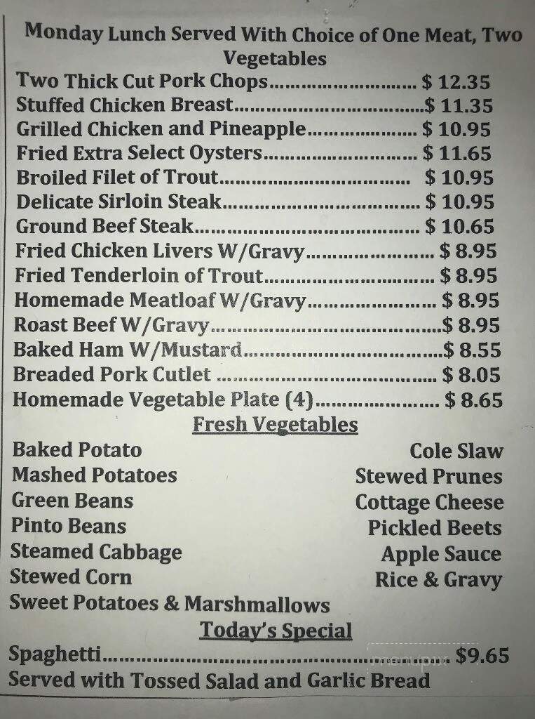 Epicurean Restaurant - Chattanooga, TN menu_pic