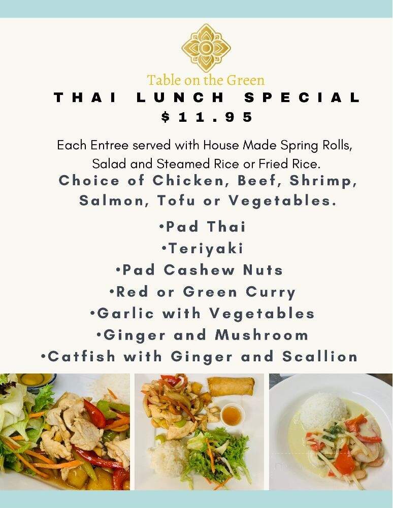 Table On The Green - Pinehurst, NC menu_pic
