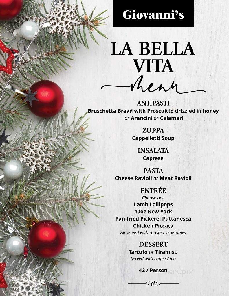 Giovannis Restaurant - Sault Ste Marie, ON menu_pic