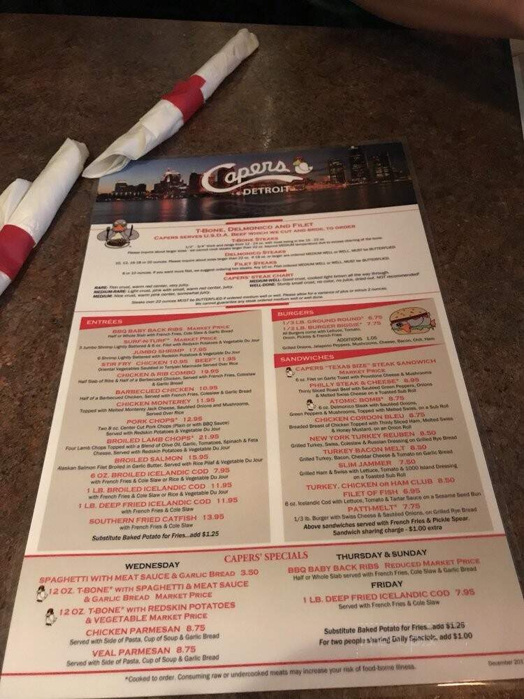 Capers - Detroit, MI menu_pic