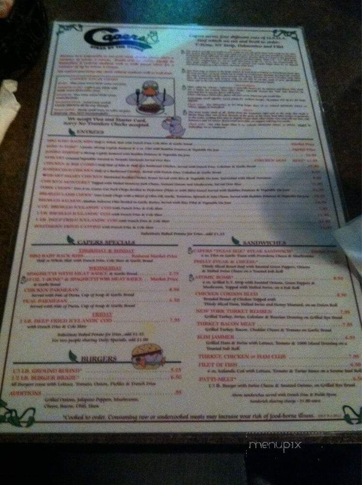 Capers - Detroit, MI menu_pic