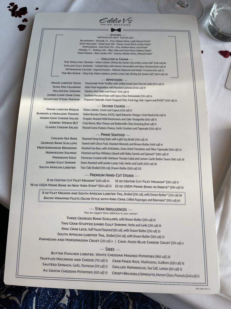 Eddie V's Prime Seafood - El Segundo, CA menu_pic