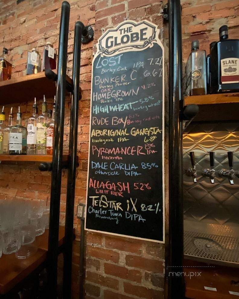 The Globe - Berlin, MD menu_pic