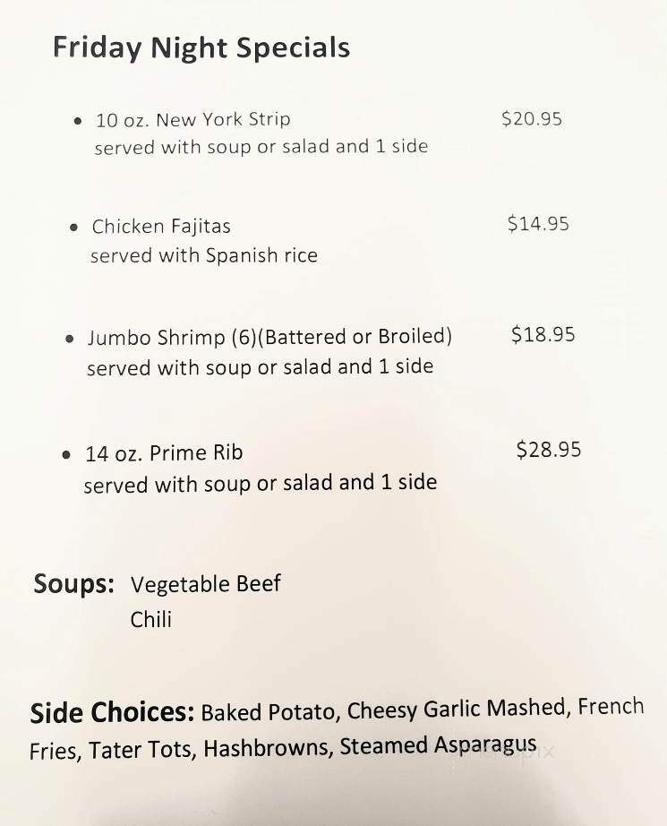 Maggie J's - Mapleton, MN menu_pic