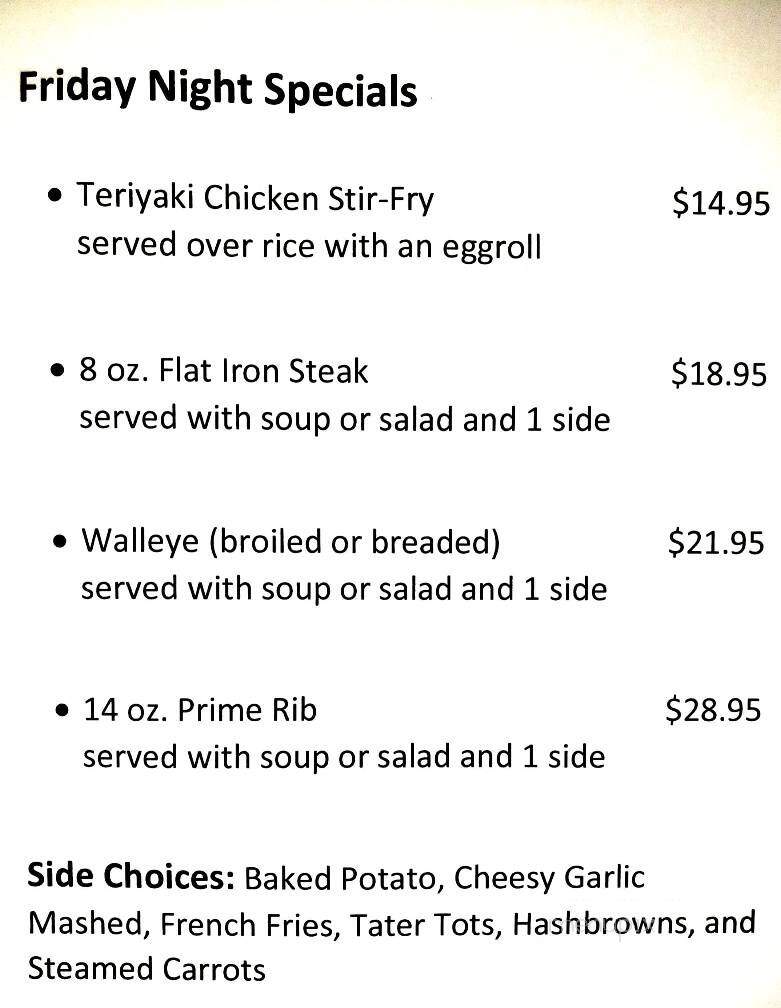 Maggie J's - Mapleton, MN menu_pic