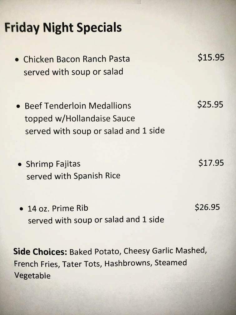 Maggie J's - Mapleton, MN menu_pic