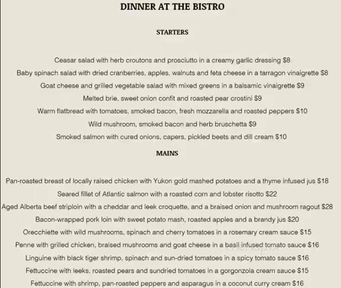 Bistro 238 - Oshawa, ON menu_pic
