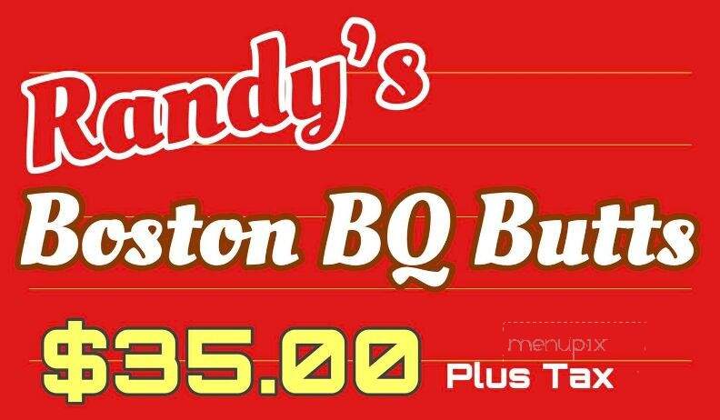 Randy's Barbecue - Troutman, NC menu_pic