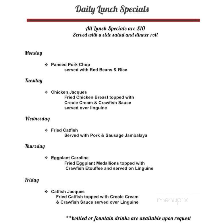 The Chimes in Covington - Covington, LA menu_pic