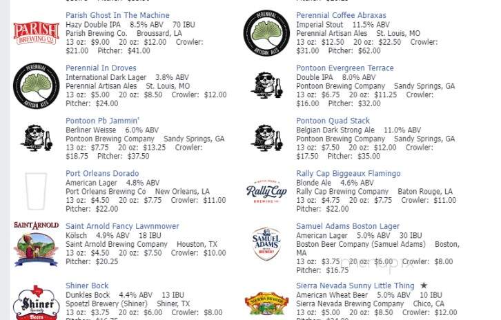 The Chimes in Covington - Covington, LA menu_pic