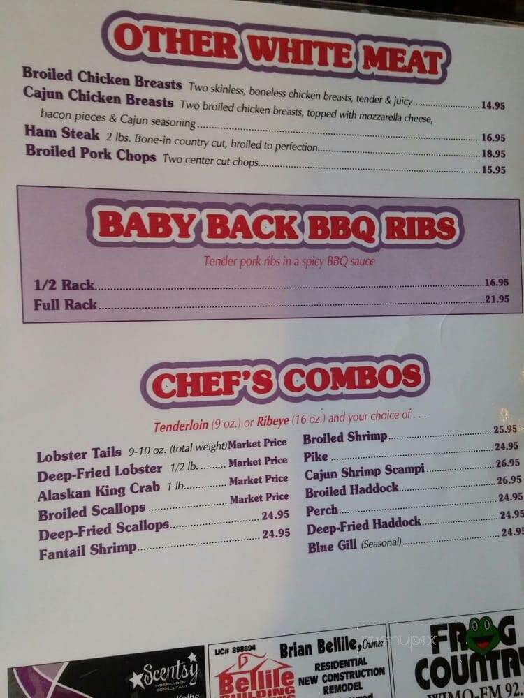 Black Otter Supper Club - Hortonville, WI menu_pic