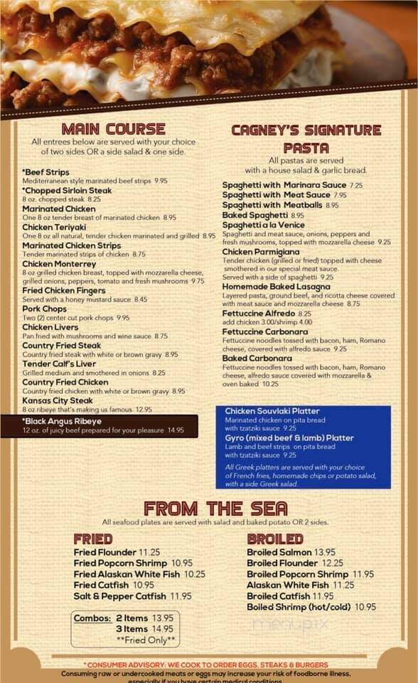 Cagney's Kitchen & BBQ - Wallburg, NC menu_pic