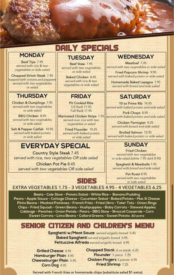 Cagney's Kitchen & BBQ - Wallburg, NC menu_pic