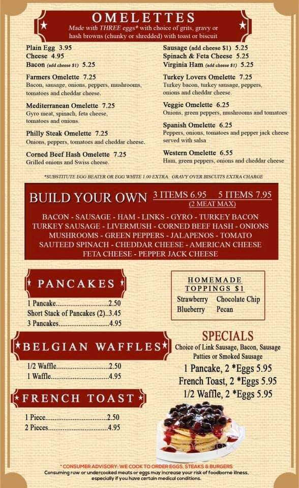 Cagney's Kitchen & BBQ - Wallburg, NC menu_pic
