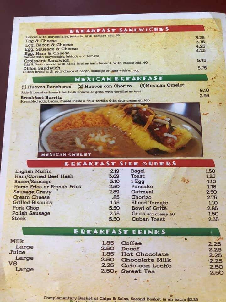 Dona Julia's Restaurant - Lakeland, FL menu_pic