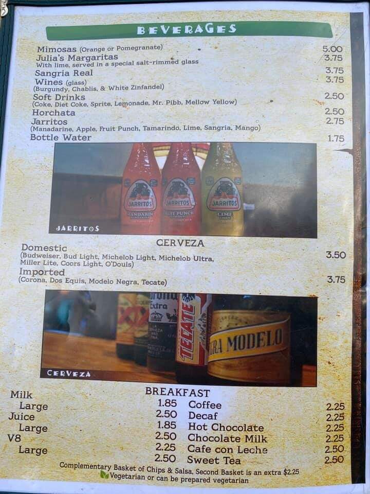 Dona Julia's Restaurant - Lakeland, FL menu_pic