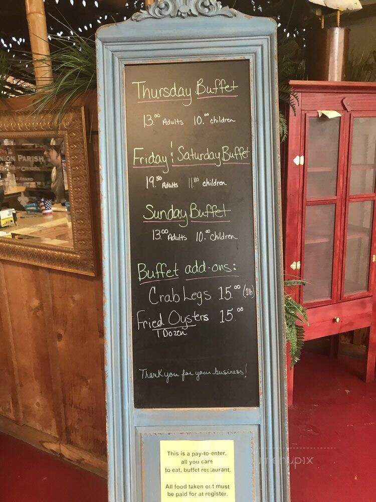 Hollis Seafood Buffet - Spearsville, LA menu_pic