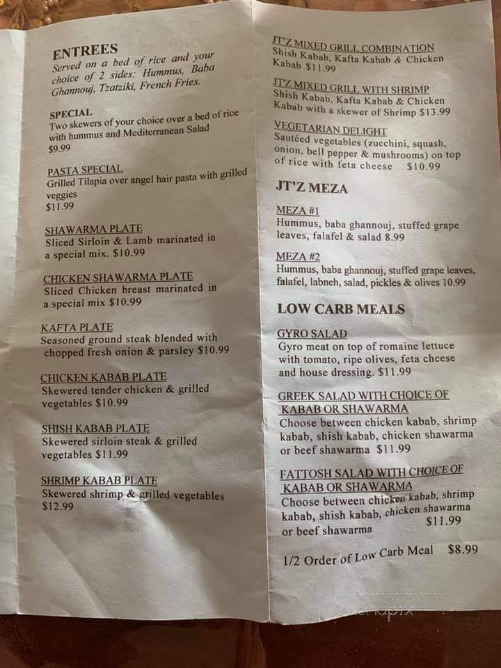 JT's Falafel and Kabob - Corinth, MS menu_pic