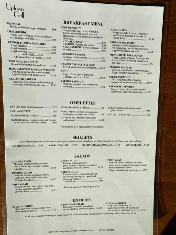Uptown Grill - Chilliwack, BC menu_pic