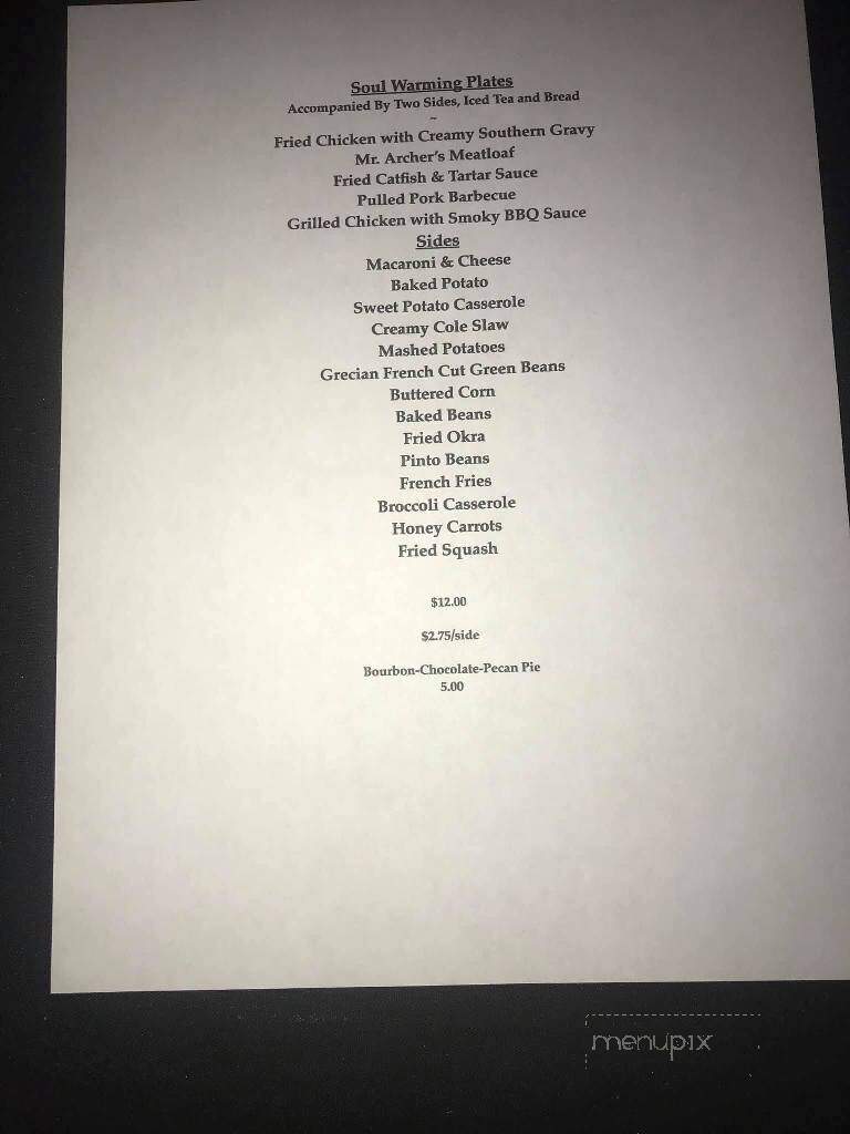 Choplin's Restaurant - Cornelius, NC menu_pic