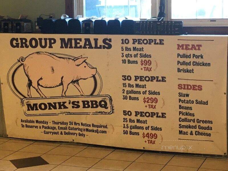 Monk's BBQ - Purcellville, VA menu_pic