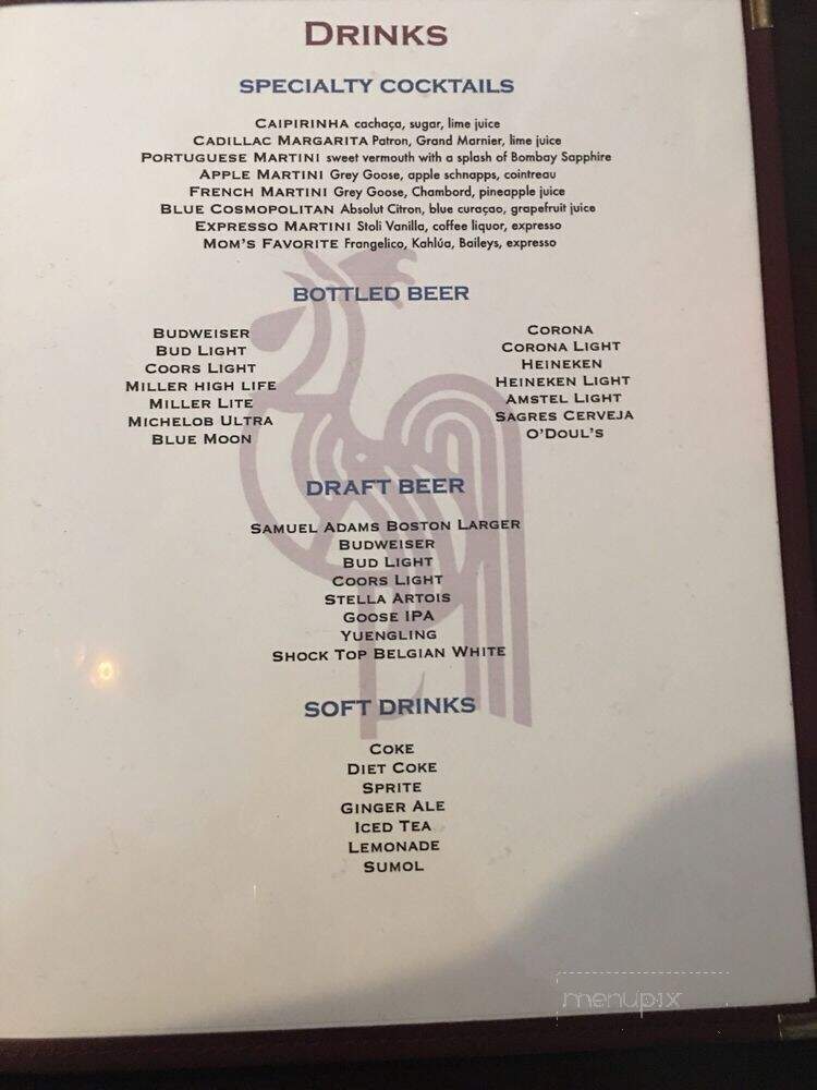 Barcellos Family Restaurant - Tiverton, RI menu_pic